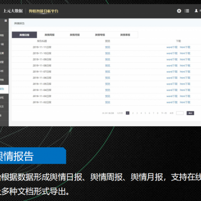 舆情数据报告